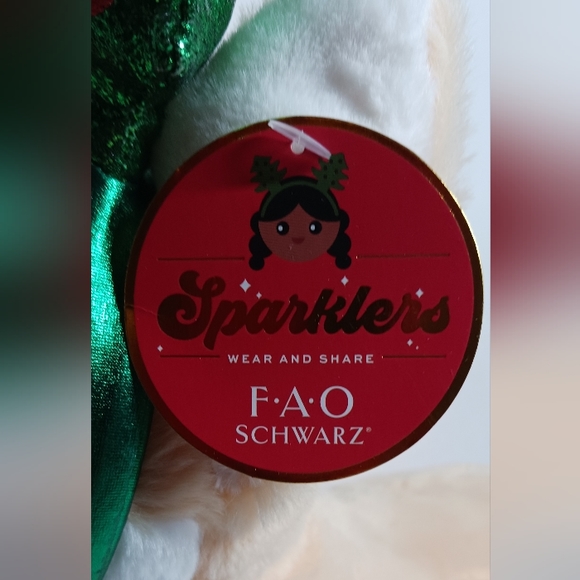 F.AO. Schwartz Sparklers wear & share Corgi w/removable tree headband plush  - Picture 4 of 6